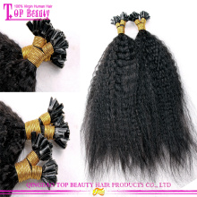 Kinky reta U dica cabelo Popular Top Quality atacado u cabelo extensões ponta